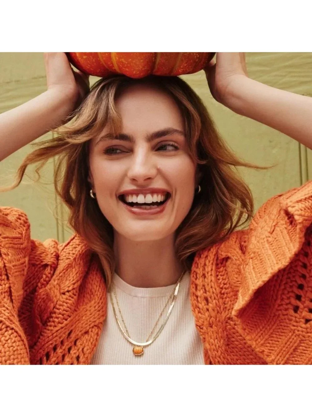 Women’s Style Gold Pumpkin Set Dainty Fall Halloween Jewelry Necklace Earrings